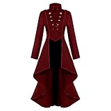 MVFEUIJ Steampunk Damen Jacke, Gothic Frack Damen Viktorianischen...