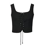 CAMDOM Damen Renaissance Schnürweste Steampunk Gothic Weste...
