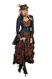 shoperama Steampunk Kleid Braun/Blau Damen-Kostüm Burning Man...
