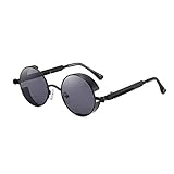 VJK Vintage Retro Steampunk Sonnenbrille Rund Kreis Polarisiert...