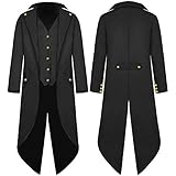 Herren Gothic Steampunk Frack Mittelalter Viktorianischen Vintage...