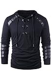 helymore Herren Kordelzug mit Kapuze, Steampunk, Gothic,...