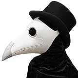 PartyCostume - Weiße Pest Arzt Maske - Lange Nase Vogel Schnabel...