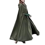 JLTPH Damen Herbst Winter Maxi Lose Umhang mit Kapuze Mantel...
