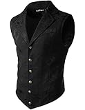 VATPAVE Herren Viktorianischer Anzug Weste Steampunk Gothic Weste...