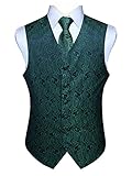 Enlision Herren Paisley Blumenhochzeit Jacquard Weste & Krawatte...