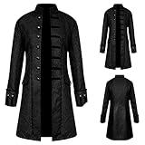 TTOKGZG Herren Steampunk Mantel, Vintage viktorianischen Gothic...