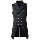 Nofonda Herren Weste Gotisch Steampunk Mittelalter Zweireihige...