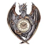 Nemesis Now Dracus Horologium 27,5 cm, Polyresin, Silber