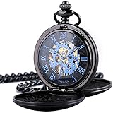 ManChDa Klassiker Taschenuhr Retro-Zifferblatt mit römischen...