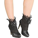 NET TOYS Elegante Stiefelstulpen mit Spitze Gothic Boot Covers...