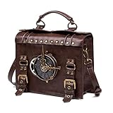HUAXM Weinlese Steampunk Rucksack Retro Gothic Handgefertigte...