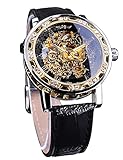 Winner Retro Manuelle Mechanische Skelettuhr mit Diamant und...